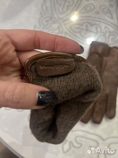 Ermenegildo zegna кожаные перчатки коричневые
