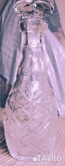 Графин - Штоф + Кувшин, хрусталь, с крышкой. Чехия