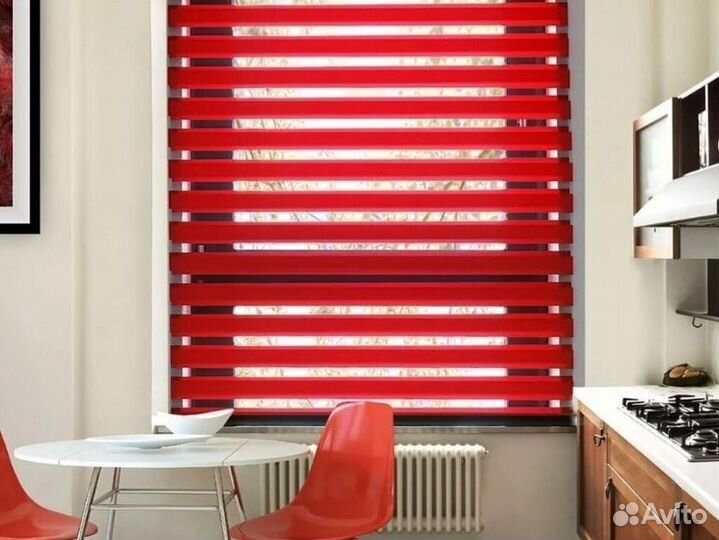 Рулонные шторы зебра