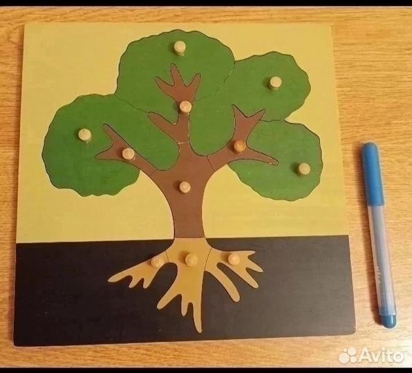 Игра деревянная рамка вкладыши-пазл