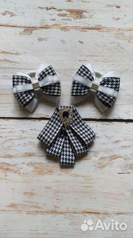 Школьные комплекты:бантики и галстучек