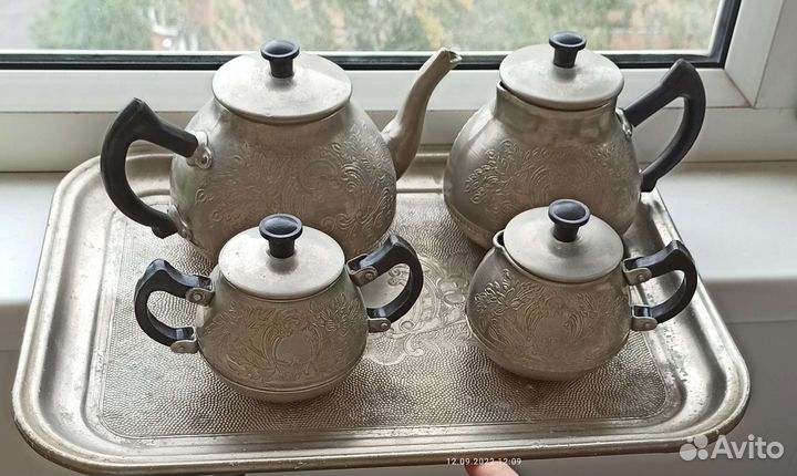 Сервиз из никелированного алюминия СССР