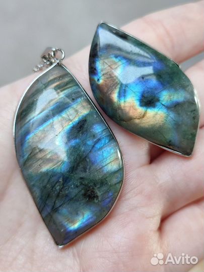 Лабрадорит комплект украшений