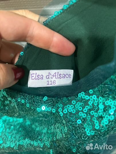 Платье для девочки зеленое