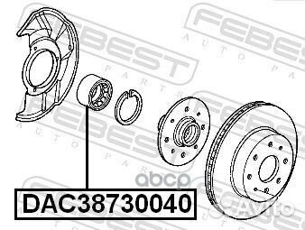 Подшипник ступицы колеса перед прав/лев DAC