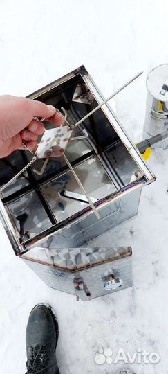 Коптильня горячего и холодного копчения 50х30х30