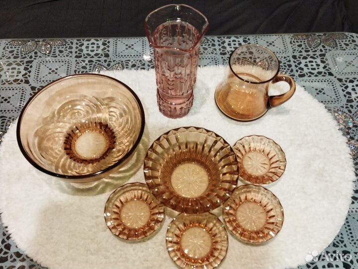 Посуда цветное стекло СССР