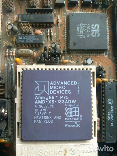 Процессор с мат. Платой сокет 3