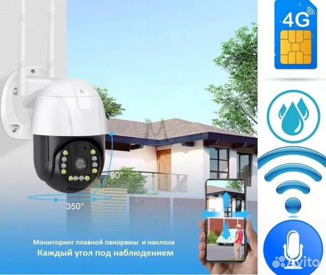 Камера видеонаблюдения уличная с симкартой 4 g