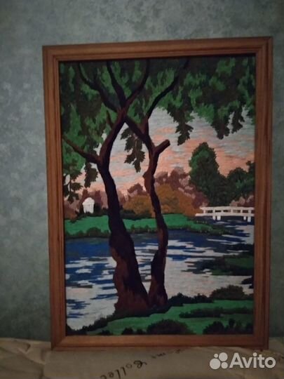 Картина вышивка гладью 