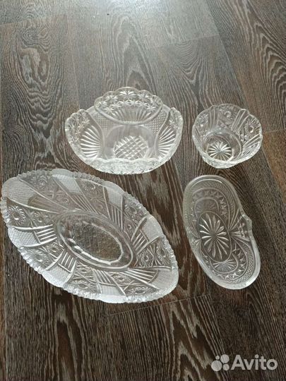 Хрустальная конфетница, салатница