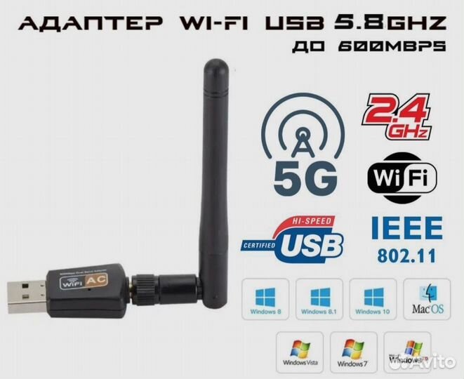 Wi-Fi-адаптер GP General 600MB