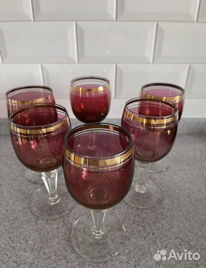 Фужер бокал для вина марганец хрусталь