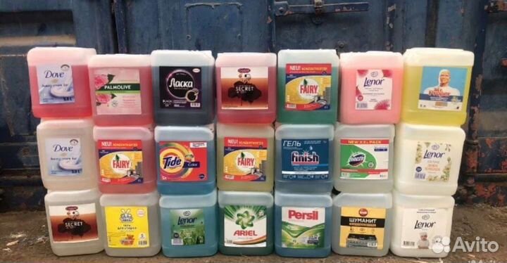 Жидкие средства для стирки и посуды