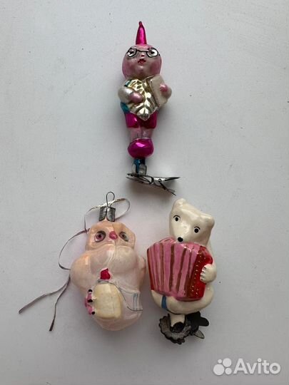 Елочные игрушки СССР на прищепке