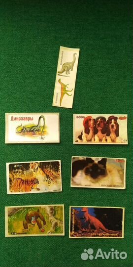 Наклейки от жвачек животные