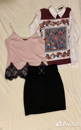 Женскаю одежда рубашка и юбка