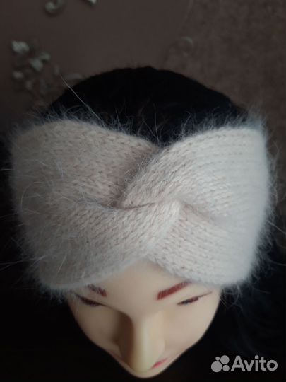 Вязаная женская повязка на голову