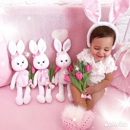 Вяжу плюшевые игрушки: Зайки и мишки, пледы