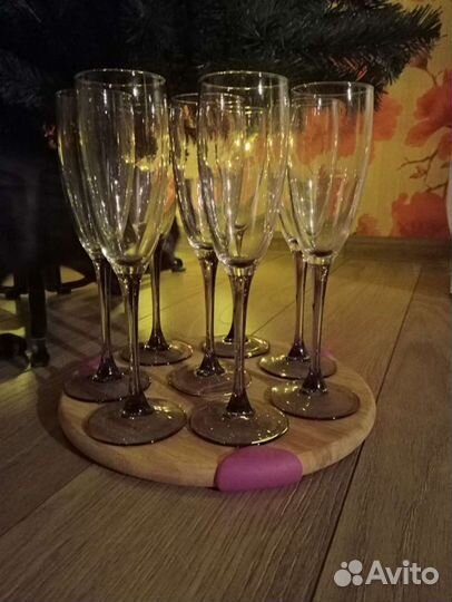 Бокалы для шампанского (цена за весь набор)
