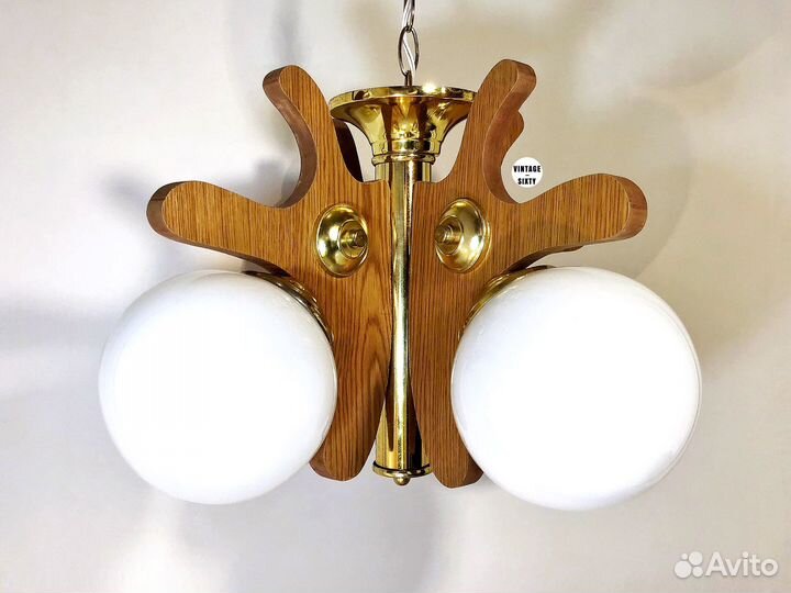 Люстра редкая на 4 лампы, Европа, 70-80-е гг