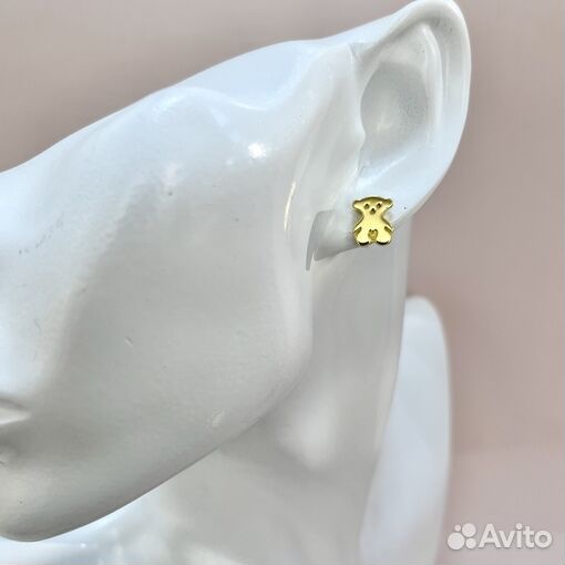 Серьги Tous sweet dolls позолота 11мм