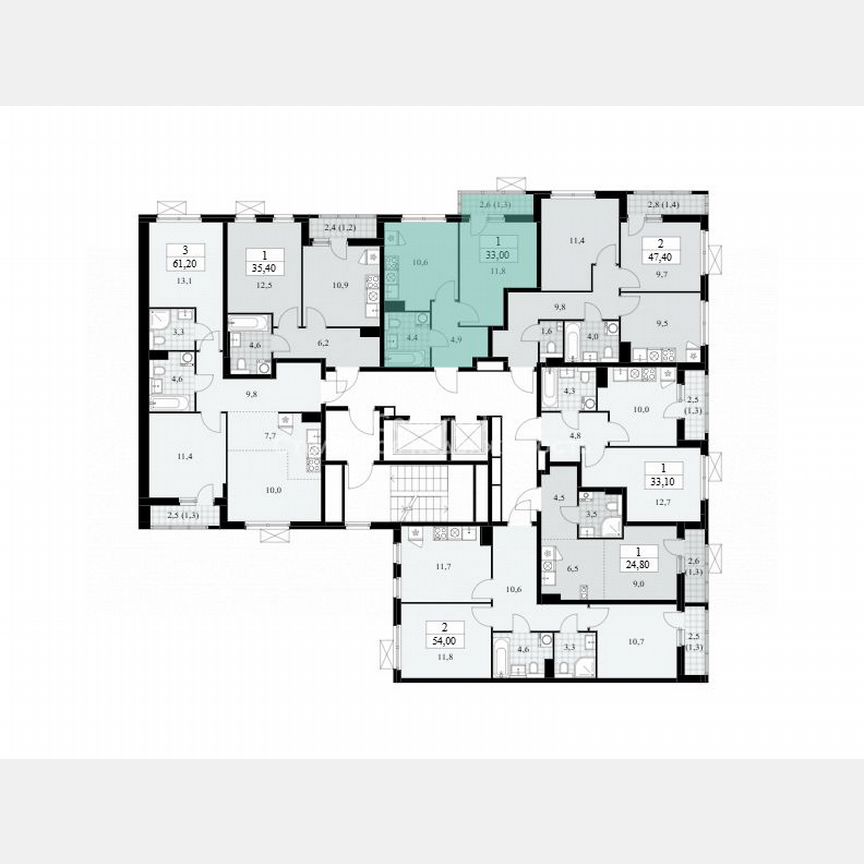 1-к. квартира, 33 м², 3/17 эт.