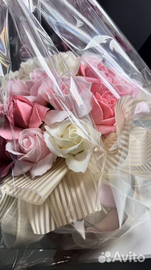 Букет из мыльных роз