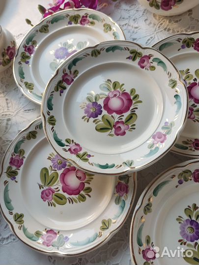 Тарелки супница блюдо зик роспись винтаж