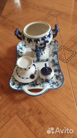 Самовар гжель,фарфоровый