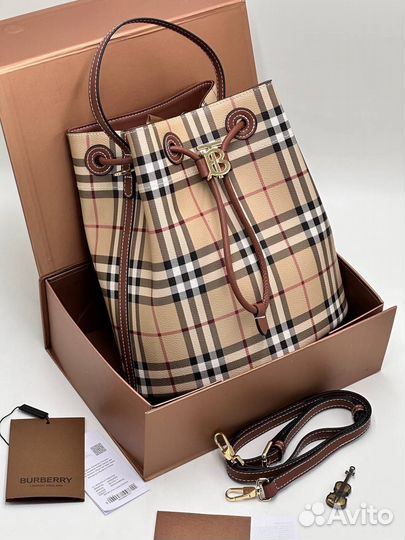 Сумка мешок Burberry Medium Check Bucket Bag