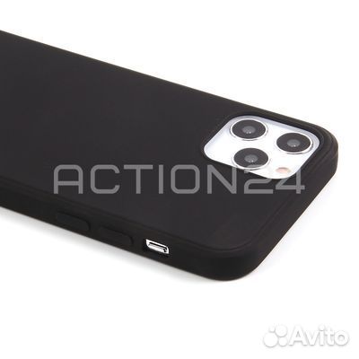 Чехол на iPhone 12 Silicone Case (черный)