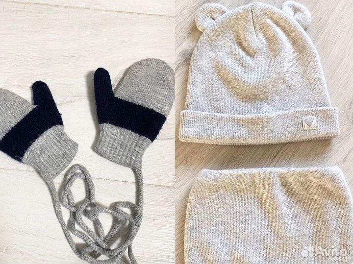 Шапка, снуд, варежки