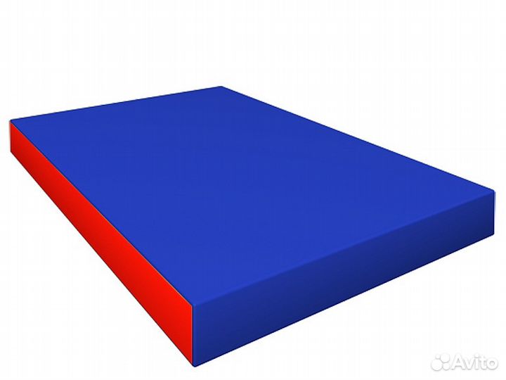 Мат гимнастический 2х1х0.1м сине-красный