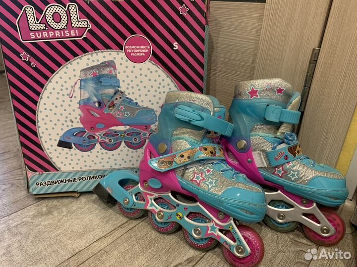 Роликовые коньки детские раздвижные 30 - 33