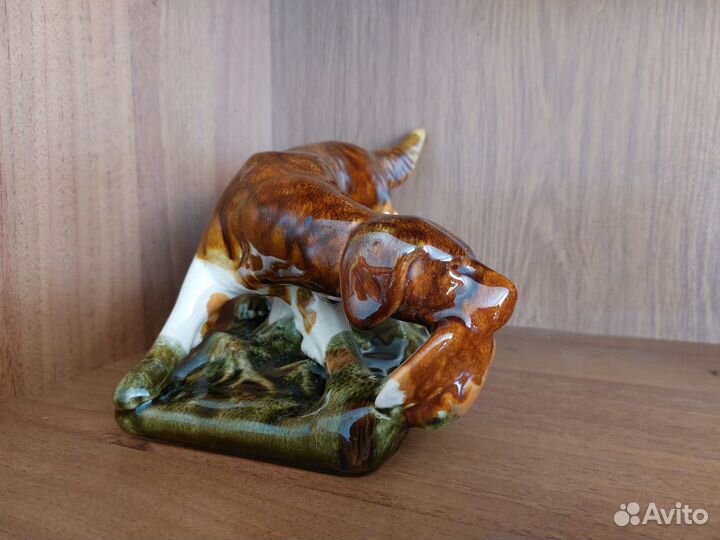 Собака на охоте. Статуэтка СССР ретро