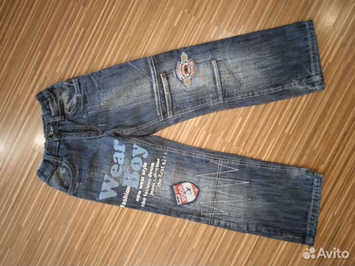 Пакет одежды + босоножки для мальчика 128-134