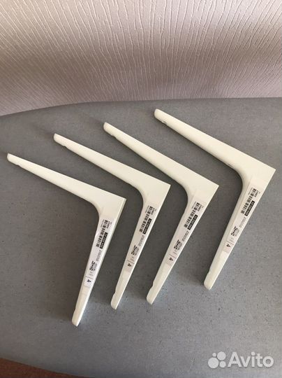 Кронштейн для полки белый 18см IKEA, набор 4 шт