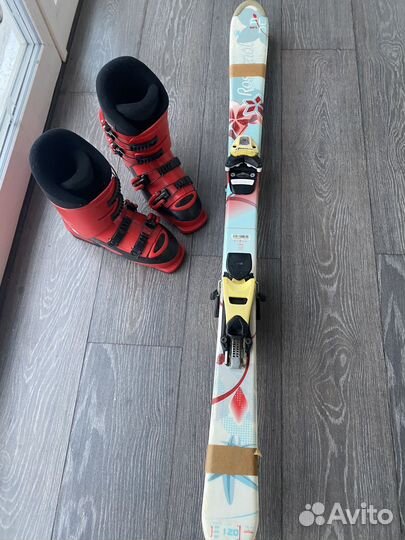 Горные лыжи детские комплект 120 Rossignol