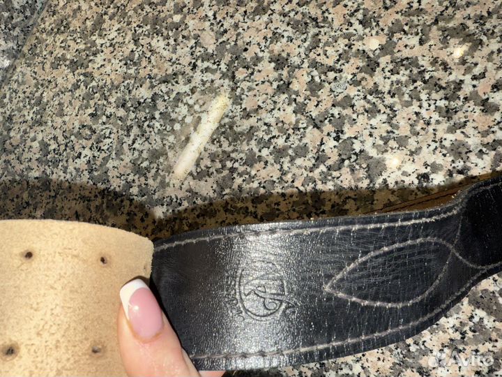 Ремень кожаный широкий Brussli