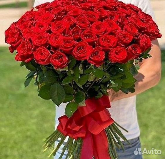 Розы высокие Доставка цветов
