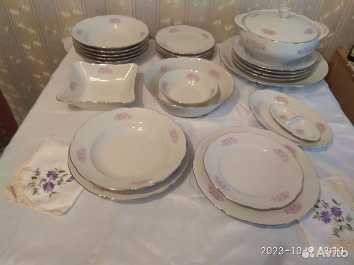 Столовый сервиз новый польский фарфоровый