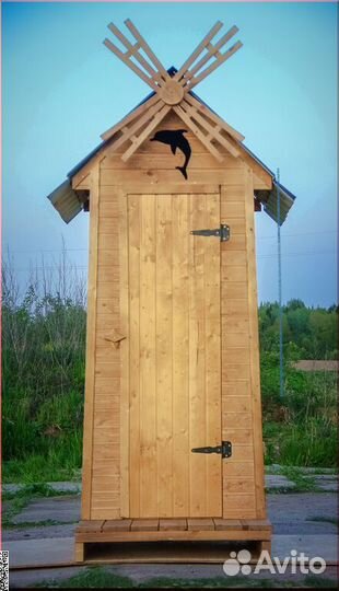 Дачный туалет деревянный BLU778