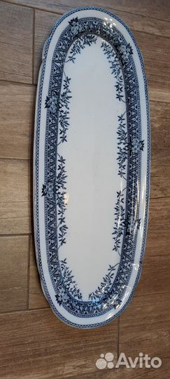 Блюдо антикварное Кузнецов размер 65х25