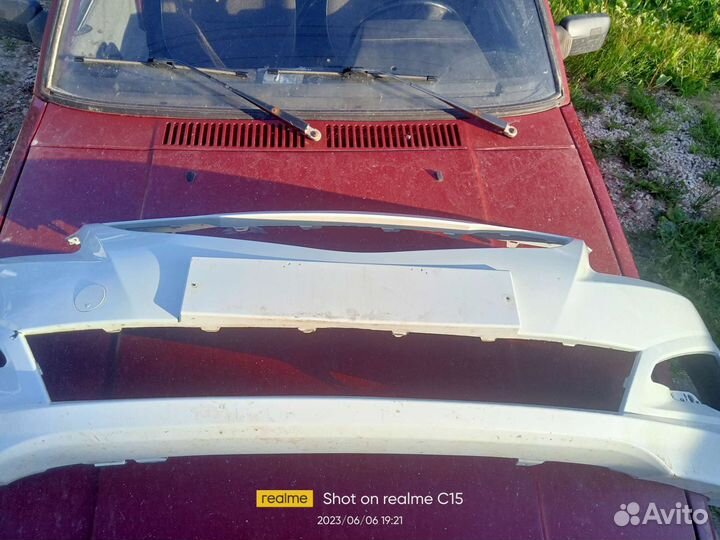 Передний бампер хендай Солярис рестайлинг