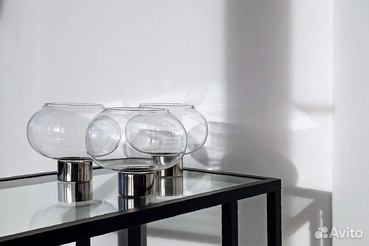 Подсвечники Jysk стекло, металл