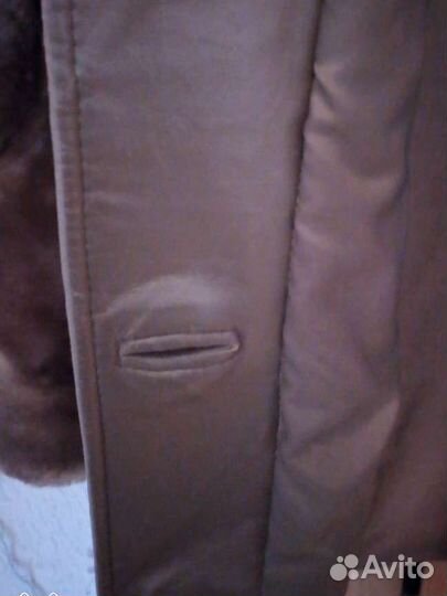 Шуба мутоновая с капюшоном