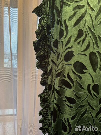 Шторы бархатные бу, портьеры с ламбрекеном