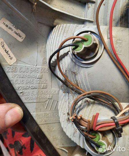 Фонарь задний правый Skoda fabia 2