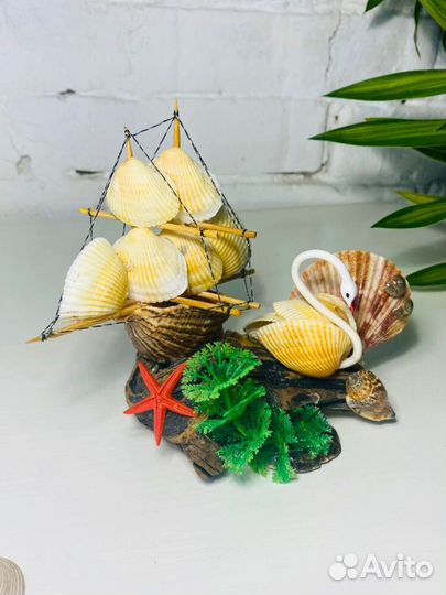 Статуэтки для интерьера фигурки из морских ракушек